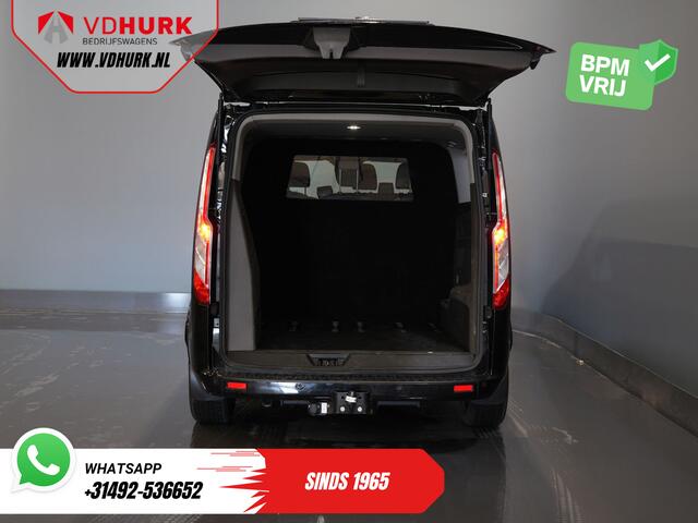 Ford TRANSIT CUSTOM 2.0 TDCI 130 pk Aut. L2 Trend BPM VRIJ! DC Dubbel Cabine 2x Schuifdeur/ Leder/ Elek.Stoel/ Raptor grill/ Stoelverw/ Navi/ Carplay/ Camera/ PDC/ Cruise/ Trekhaak/ Airco
