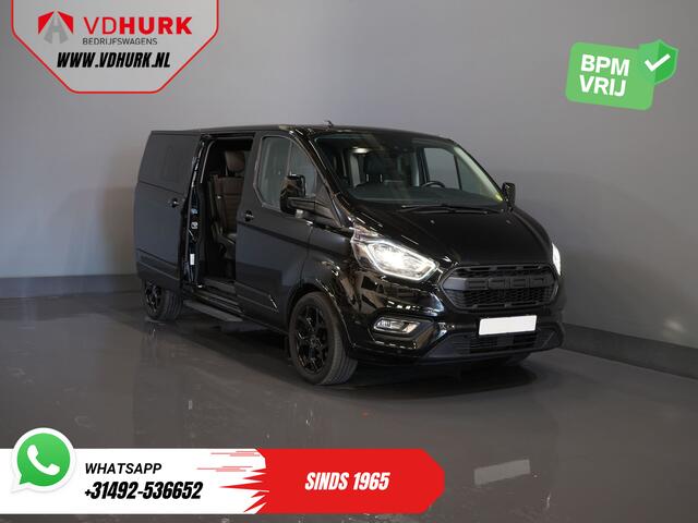 Ford TRANSIT CUSTOM 2.0 TDCI 130 pk Aut. L2 Trend BPM VRIJ! DC Dubbel Cabine 2x Schuifdeur/ Leder/ Elek.Stoel/ Raptor grill/ Stoelverw/ Navi/ Carplay/ Camera/ PDC/ Cruise/ Trekhaak/ Airco