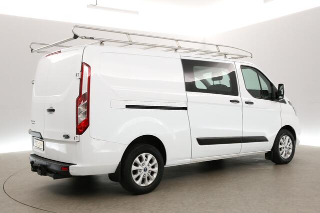 Ford TRANSIT CUSTOM 340 2.0 TDCI L2H1 | Dubbele Cabine | 5 Pers | Automaat Camera Carplay LED Airco 2xSchuifdeur Imperiaal Navi Cruise PDC Trekhaak
