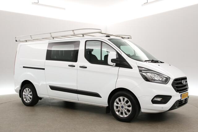 Ford TRANSIT CUSTOM 340 2.0 TDCI L2H1 | Dubbele Cabine | 5 Pers | Automaat Camera Carplay LED Airco 2xSchuifdeur Imperiaal Navi Cruise PDC Trekhaak