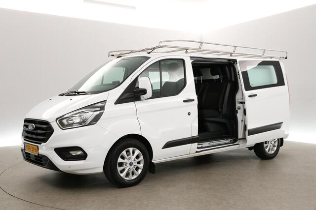 Ford TRANSIT CUSTOM 340 2.0 TDCI L2H1 | Dubbele Cabine | 5 Pers | Automaat Camera Carplay LED Airco 2xSchuifdeur Imperiaal Navi Cruise PDC Trekhaak