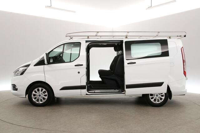 Ford TRANSIT CUSTOM 340 2.0 TDCI L2H1 | Dubbele Cabine | 5 Pers | Automaat Camera Carplay LED Airco 2xSchuifdeur Imperiaal Navi Cruise PDC Trekhaak