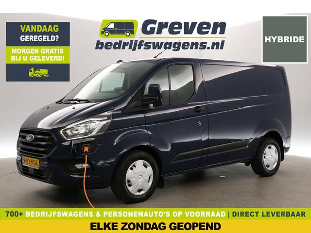 Ford TRANSIT CUSTOM 1.0 EcoBoost PHEV L1H1 169PK Hybride Automaat Airco Cruise Carplay 3 Persoons LED Navi PDC