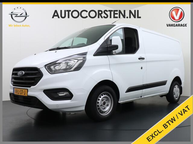Ford TRANSIT CUSTOM 280 2.0TDCI 105PK L1H1 Airco Cruise Control Trekhaak PDC Bluetooth DAB 3-Persoons Trend Schuifdeur Betonplex Wandbetimmering Kastenbouw Euro 6 1e Eigenaar 2.500KG Trekgewicht
