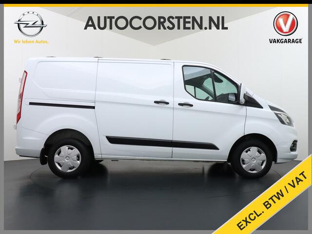 Ford TRANSIT CUSTOM 280 2.0TDCI 105PK L1H1 Airco Cruise Control Trekhaak PDC Bluetooth DAB 3-Persoons Trend Schuifdeur Betonplex Wandbetimmering Kastenbouw Euro 6 1e Eigenaar 2.500KG Trekgewicht