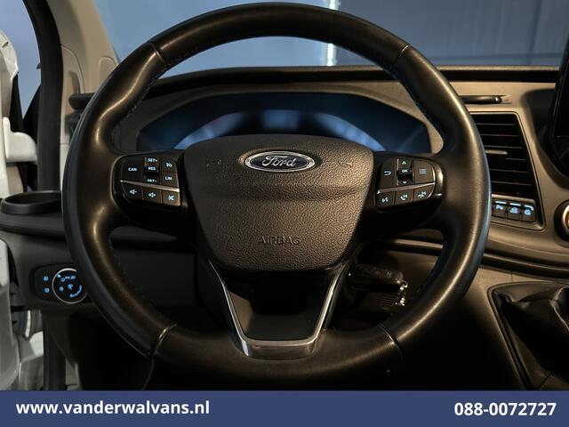 Ford TRANSIT CUSTOM 2.0 TDCI 130pk L2H1 Euro6 Airco | Multimedia scherm | 2800kg Trekhaak | Stoelverwarming | Cruisecontrol | Parkeersensoren, bijrijdersbank, verwarmde voorruit