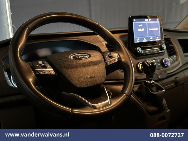Ford TRANSIT CUSTOM 2.0 TDCI 130pk L2H1 Euro6 Airco | Multimedia scherm | 2800kg Trekhaak | Stoelverwarming | Cruisecontrol | Parkeersensoren, bijrijdersbank, verwarmde voorruit
