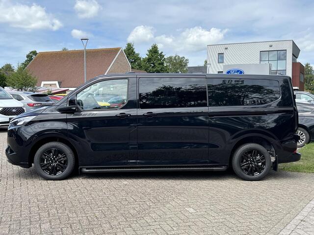 Ford TRANSIT CUSTOM 320 2.5 PHEV L2H1 Black Platinum DC ZUID | Ford Voorraad | Prijs is excl. BTW EN BPM | incl. ¤4.422,- korting! | Dubbele cabine Snoeks leder | Full led | Dubbele zij-schuifdeur | Direct uit voorraad leverbaar! | Full options