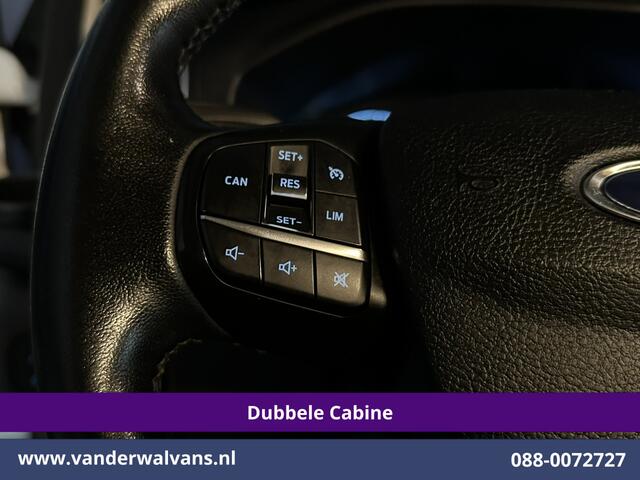 Ford TRANSIT CUSTOM 2.0 TDCI 130pk L2H1 Dubbele Cabine Euro6 Airco | 6-Zits | LM velgen | LED | Navigatie | Cruisecontrol | 2800kg Trekhaak Stoelverwarming, Verwarmde voorruit, Parkeersensoren, Sidebars