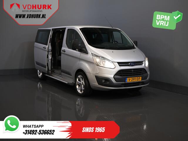 Ford TRANSIT CUSTOM 2.2 TDCI Trend Dubbel Cabine DC L2 BPM VRIJ! NL Auto/ Leder/ Stoelverw./ Camera/ PDC/ LMV/ Sidesteps