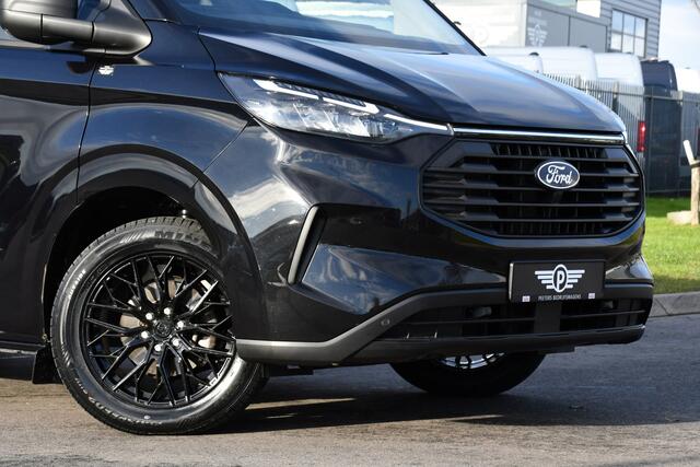 Ford TRANSIT CUSTOM 300 2.0 TDCI L1H1 Black Edition Virtual, Adaptieve Cruise, Carplay, Camera, Leder, LED, NAVI, Automaat, Uniek!