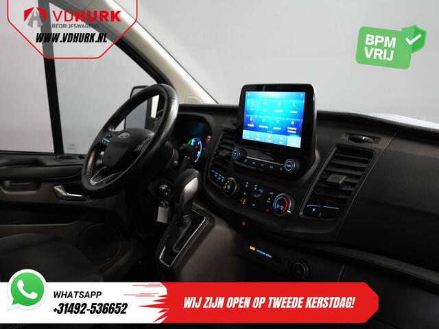 Ford TRANSIT CUSTOM 1.0 130 pk Aut. PHEV BPM VRIJ! Carplay/ Stoelverw./ Sortimo/ Sidebars/ Camera/ PDC/ Cruise/ Airco