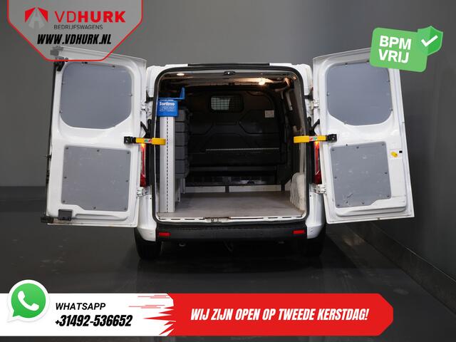 Ford TRANSIT CUSTOM 1.0 130 pk Aut. PHEV BPM VRIJ! Carplay/ Stoelverw./ Sortimo/ Sidebars/ Camera/ PDC/ Cruise/ Airco
