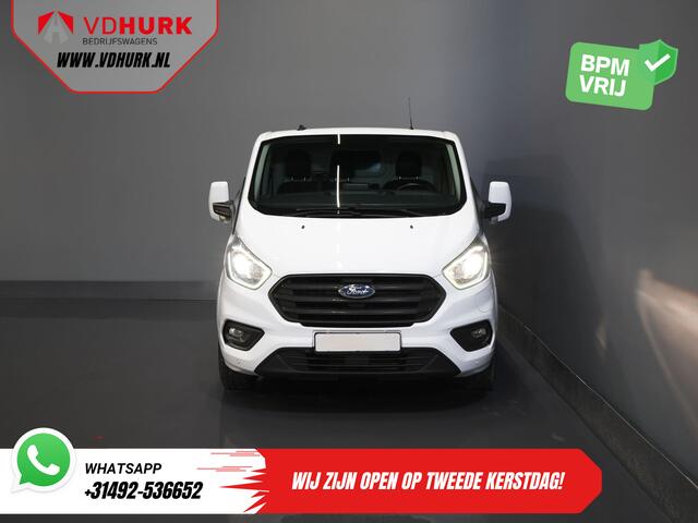 Ford TRANSIT CUSTOM 1.0 130 pk Aut. PHEV BPM VRIJ! Carplay/ Stoelverw./ Sortimo/ Sidebars/ Camera/ PDC/ Cruise/ Airco