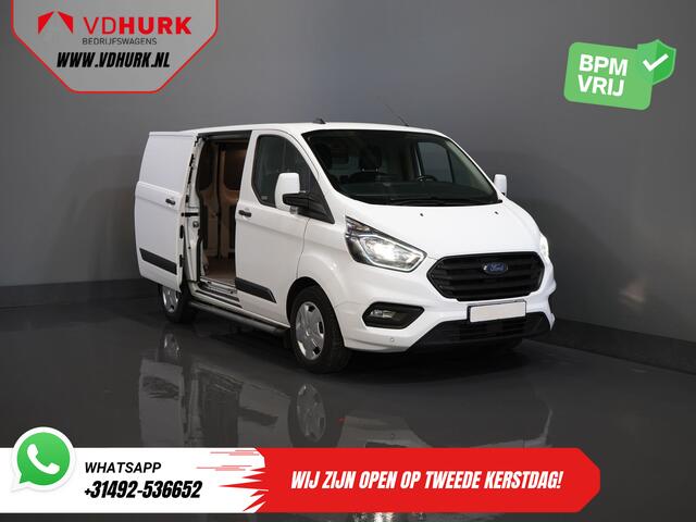 Ford TRANSIT CUSTOM 1.0 130 pk Aut. PHEV BPM VRIJ! Carplay/ Stoelverw./ Sortimo/ Sidebars/ Camera/ PDC/ Cruise/ Airco