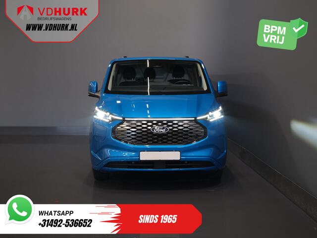 Ford TRANSIT CUSTOM E-Transit 340 65 kWh 330km WLTP L2 Limited Garantie 5 jaar/ 2.3t Trekverm./ Snellader/ Matrix LED/ B&O/ Adapt.Cruise/ Standkachel/ Carplay/ Camera