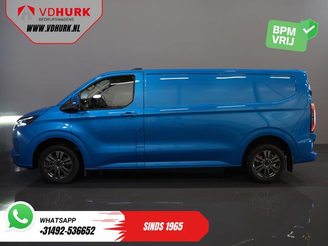 Ford TRANSIT CUSTOM E-Transit 340 65 kWh 330km WLTP L2 Limited Garantie 5 jaar/ 2.3t Trekverm./ Snellader/ Matrix LED/ B&O/ Adapt.Cruise/ Standkachel/ Carplay/ Camera