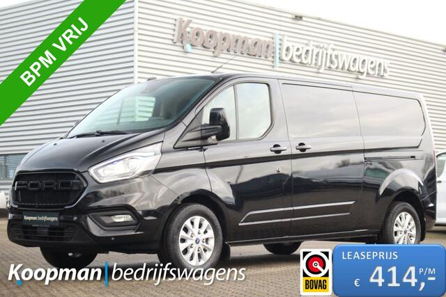 Ford TRANSIT CUSTOM 300 2.0TDCI 170pk L2H1 Limited | Automaat | L+R Zijdeur | Camera | Trekhaak | Carplay/Android | Cruise | Lease 414,- p/m