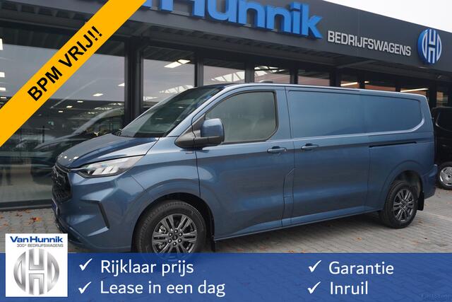 Ford TRANSIT CUSTOM 320L 170PK Limited AUT BPM VRIJ!! Navi, Cam, Adap. Cruise, 17" LM, LED 2x Schuifdeur!! NR. W01*