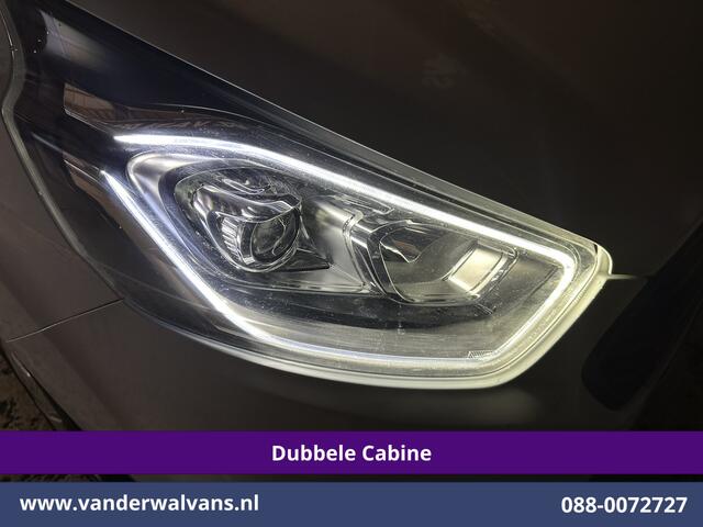 Ford TRANSIT CUSTOM 2.0 TDCI 131pk L2H1 Dubbele Cabine Euro6 Airco | 6-Zits | Navigatie | LED | Apple Carplay | Cruisecontrol Android Auto, Parkeersensoren, Stoelverwarming, Verwarmde voorruit, 2800kg trekvermogen