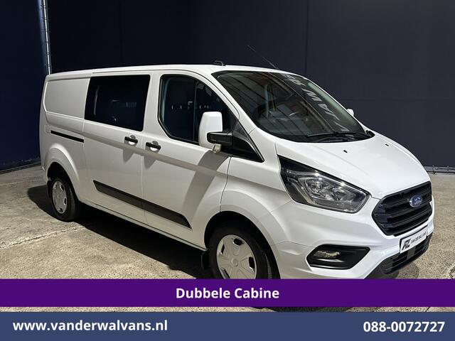 Ford TRANSIT CUSTOM 2.0 TDCI 131pk L2H1 Dubbele Cabine Euro6 Airco | 6-Zits | Navigatie | LED | Apple Carplay | Cruisecontrol Android Auto, Parkeersensoren, Stoelverwarming, Verwarmde voorruit, 2800kg trekvermogen