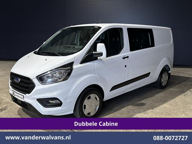 Ford TRANSIT CUSTOM 2.0 TDCI 131pk L2H1 Dubbele Cabine Euro6 Airco | 6-Zits | Navigatie | LED | Apple Carplay | Cruisecontrol Android Auto, Parkeersensoren, Stoelverwarming, Verwarmde voorruit, 2800kg trekvermogen