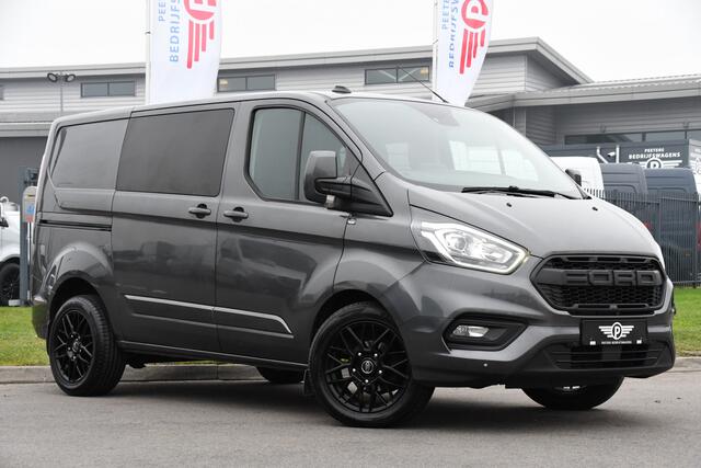 Ford TRANSIT CUSTOM 300 2.0 TDCI L1H1 Limited DC Raptor Edition Camera, Cruise, Carplay, 2 x Schuifdeur, LED, Stoelverwarming, 130pk, Automaat, Uniek!