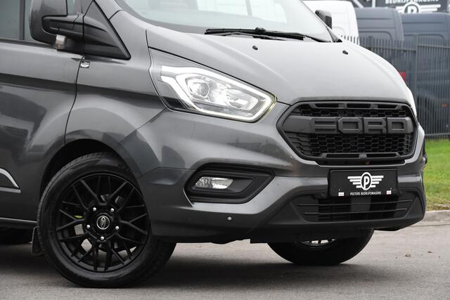Ford TRANSIT CUSTOM 300 2.0 TDCI L1H1 Limited DC Raptor Edition Camera, Cruise, Carplay, 2 x Schuifdeur, LED, Stoelverwarming, 130pk, Automaat, Uniek!