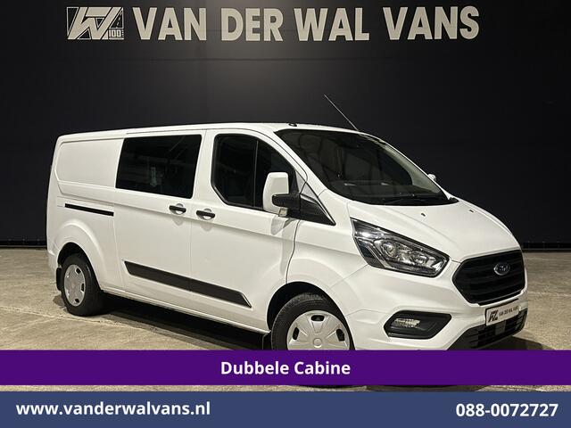 Ford TRANSIT CUSTOM 2.0 TDCI 131pk Automaat L2H1 Dubbele Cabine Euro6 Airco | 6-Zits | Camera | Navigatie | Apple Carplay | LED Cruisecontrol, Android Auto, Trekhaak, Stoelverwarming, Verwarmde voorruit, Parkeersensoren