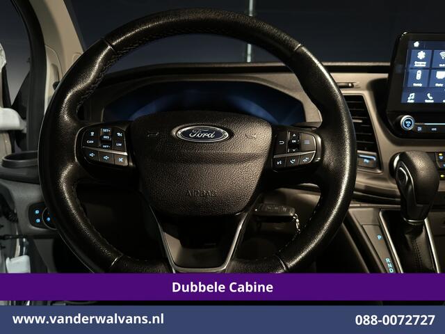 Ford TRANSIT CUSTOM 2.0 TDCI 131pk Automaat L2H1 Dubbele Cabine Euro6 Airco | 6-Zits | Camera | Navigatie | Apple Carplay | LED Cruisecontrol, Android Auto, Trekhaak, Stoelverwarming, Verwarmde voorruit, Parkeersensoren