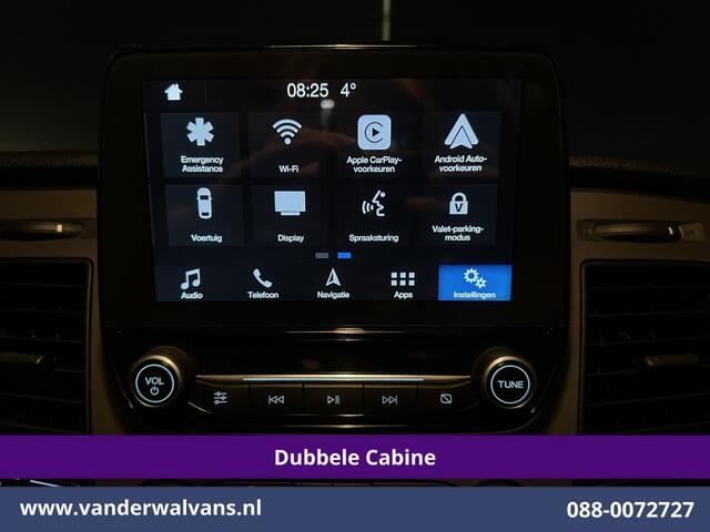 Ford TRANSIT CUSTOM 2.0 TDCI 131pk Automaat L2H1 Dubbele Cabine Euro6 Airco | 6-Zits | Camera | Navigatie | Apple Carplay | LED Cruisecontrol, Android Auto, Trekhaak, Stoelverwarming, Verwarmde voorruit, Parkeersensoren