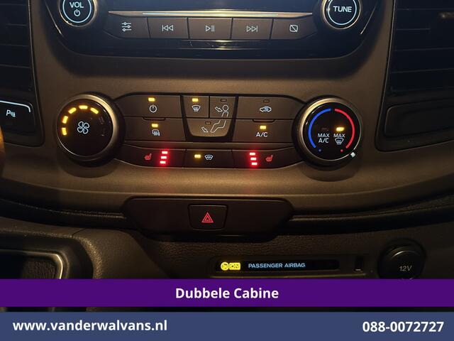 Ford TRANSIT CUSTOM 2.0 TDCI 131pk Automaat L2H1 Dubbele Cabine Euro6 Airco | 6-Zits | Camera | Navigatie | Apple Carplay | LED Cruisecontrol, Android Auto, Trekhaak, Stoelverwarming, Verwarmde voorruit, Parkeersensoren