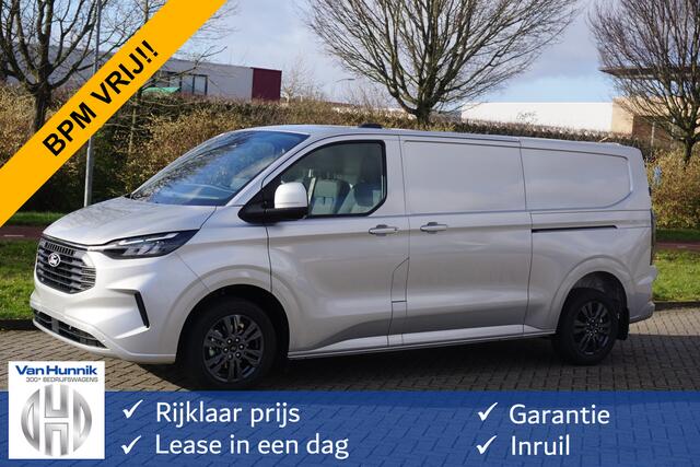 Ford TRANSIT CUSTOM 320L 170PK Aut. Limited BPM VRIJ!! 13" Navi, Adap. Cruise, Camera, 17" LM, LED, 2x Schuifdeur!! NR. 506