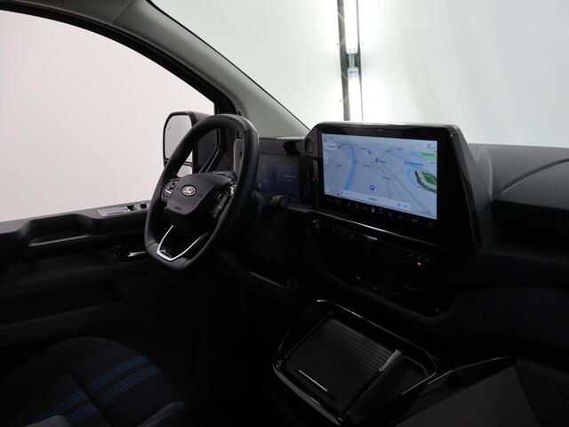 Ford TRANSIT CUSTOM 320 | 2.5 PHEV | L2 H1 | SPORT | DUBBEL CABINE | ELEKTRISCHE TREKHAAK | STOEL EN STUURWIEL VERWARMING | CLIMATE CONTROL | NAVIGATIE | CAMERA | PARKEERSENSOREN | GREY MATTER | 233 PK