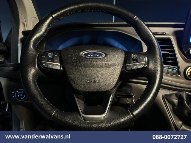 Ford TRANSIT CUSTOM 2.0 TDCI 131pk L2H1 Euro6 Airco | Navigatie | Apple Carplay | LED | Cruisecontrol | 2800kg Trekhaak Android Auto, Parkeersensoren, Bijrijdersbank
