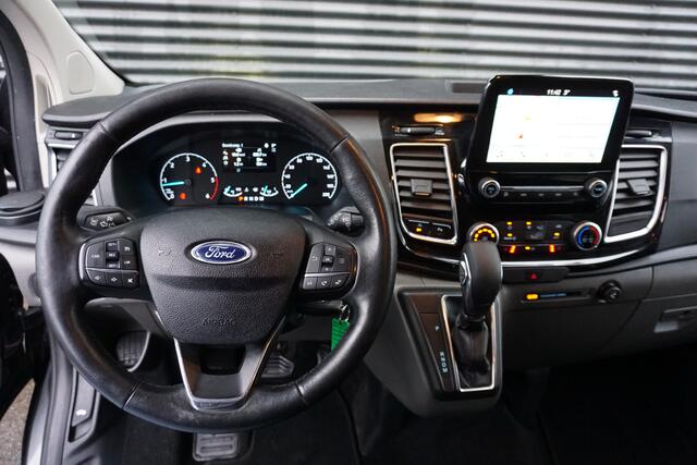 Ford TRANSIT CUSTOM 320 Automaat 131pk L2 Limited Dubbele cabine 2x Schuifdeur Navi Camera Raptor Cruise control 18" Velgen