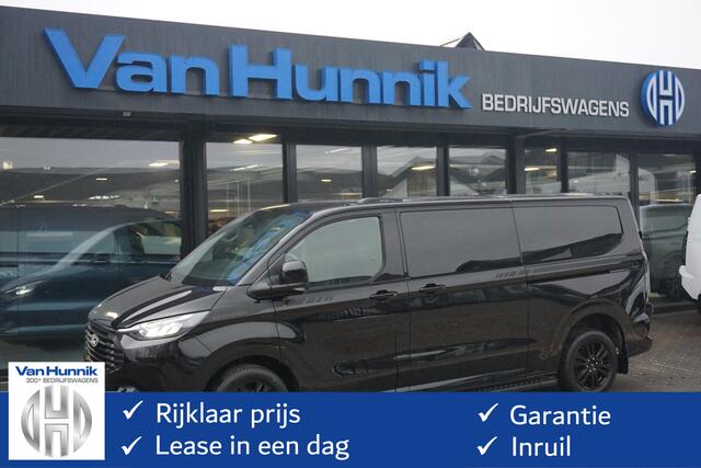 Ford TRANSIT CUSTOM 320L 2.5 PHEV Hybride 233PK DC Black Platinum PRIJS INCL. BPM !! Navi, 360° Cam, 17" LM, LED, Leder Interieur!! NR. HYB005