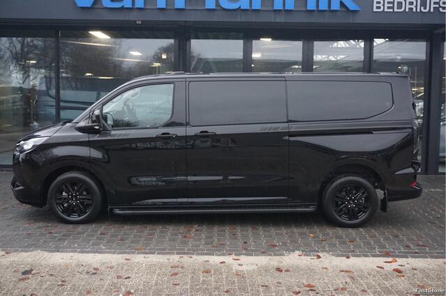 Ford TRANSIT CUSTOM 320L 2.5 PHEV Hybride 233PK DC Black Platinum PRIJS INCL. BPM !! Navi, 360° Cam, 17" LM, LED, Leder Interieur!! NR. HYB005