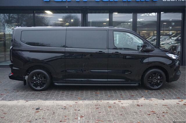 Ford TRANSIT CUSTOM 320L 2.5 PHEV Hybride 233PK DC Black Platinum PRIJS INCL. BPM !! Navi, 360° Cam, 17" LM, LED, Leder Interieur!! NR. HYB005
