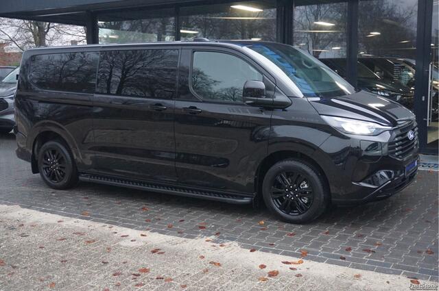 Ford TRANSIT CUSTOM 320L 2.5 PHEV Hybride 233PK DC Black Platinum PRIJS INCL. BPM !! Navi, 360° Cam, 17" LM, LED, Leder Interieur!! NR. HYB005