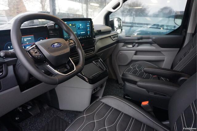 Ford TRANSIT CUSTOM 320L 2.5 PHEV Hybride 233PK DC Black Platinum PRIJS INCL. BPM !! Navi, 360° Cam, 17" LM, LED, Leder Interieur!! NR. HYB005