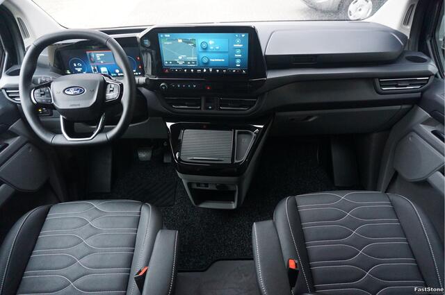 Ford TRANSIT CUSTOM 320L 2.5 PHEV Hybride 233PK DC Black Platinum PRIJS INCL. BPM !! Navi, 360° Cam, 17" LM, LED, Leder Interieur!! NR. HYB005