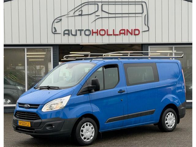 Ford TRANSIT CUSTOM 2.0 TDCI 77KW 105PK DC DUBBELE CABINE EURO 6 AIRCO/ CRUISE CONTROL/ RVS IMPERIAAL/ TREKHAAK/ 100% DEALERONDERHOUDEN