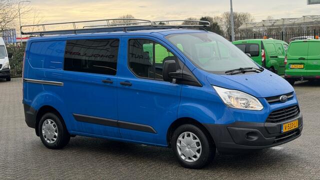 Ford TRANSIT CUSTOM 2.0 TDCI 77KW 105PK DC DUBBELE CABINE EURO 6 AIRCO/ CRUISE CONTROL/ RVS IMPERIAAL/ TREKHAAK/ 100% DEALERONDERHOUDEN