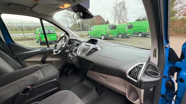 Ford TRANSIT CUSTOM 2.0 TDCI 77KW 105PK DC DUBBELE CABINE EURO 6 AIRCO/ CRUISE CONTROL/ RVS IMPERIAAL/ TREKHAAK/ 100% DEALERONDERHOUDEN