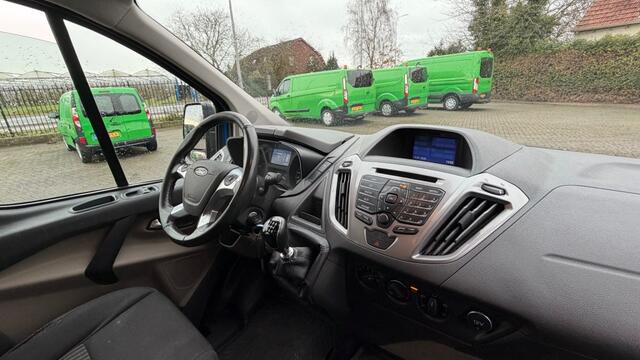 Ford TRANSIT CUSTOM 2.0 TDCI 77KW 105PK DC DUBBELE CABINE EURO 6 AIRCO/ CRUISE CONTROL/ RVS IMPERIAAL/ TREKHAAK/ 100% DEALERONDERHOUDEN