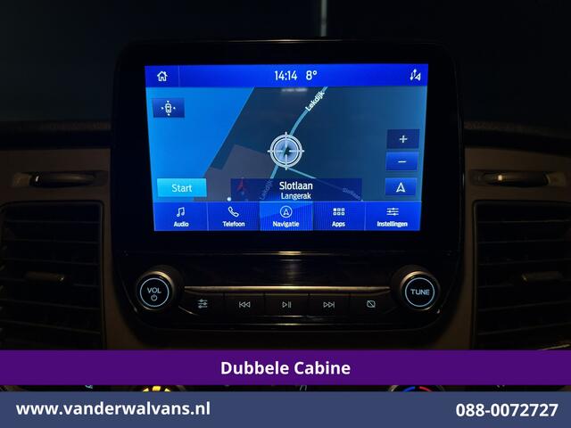 Ford TRANSIT CUSTOM 2.0 TDCI 130pk L2H1 Dubbele Cabine Euro6 Airco | 6-Zits | Camera | Navigatie | LED | Apple Carplay Android Auto, Cruisecontrol, Stoelverwarming, Verwarmde voorruit, Parkeersensoren, Achterklep