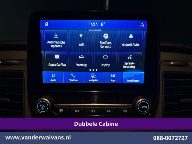 Ford TRANSIT CUSTOM 2.0 TDCI 130pk L2H1 Dubbele Cabine Euro6 Airco | 6-Zits | Camera | Navigatie | LED | Apple Carplay Android Auto, Cruisecontrol, Stoelverwarming, Verwarmde voorruit, Parkeersensoren, Achterklep