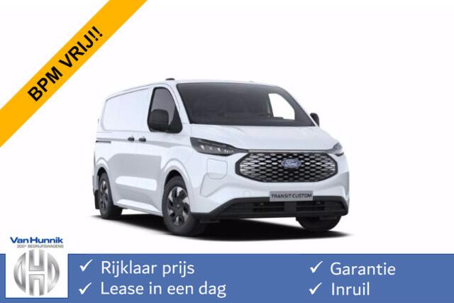 Ford TRANSIT CUSTOM e-Transit 320S 218PK 64KWH Trend AUT BPM VRIJ!! Apple CP / Android A, LED, 2300KG Trekgewicht NR. EC02