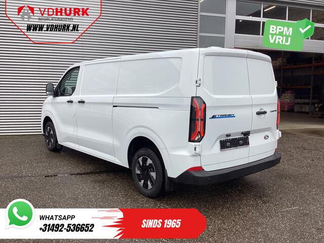 Ford TRANSIT CUSTOM E-Transit 65 kWh L2 330 km WLTP 2x Schuifdeur/ Standkachel/ Snellader/ 2.3t Trekverm./ Carplay/ Climate/ Camera/ PDC/ Cruise